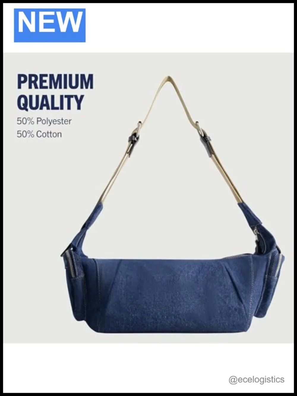 True Religion Denim Hobo Bag with Adjustable Strap